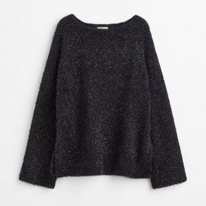 H&M Oversized sparkly sweater XL Black